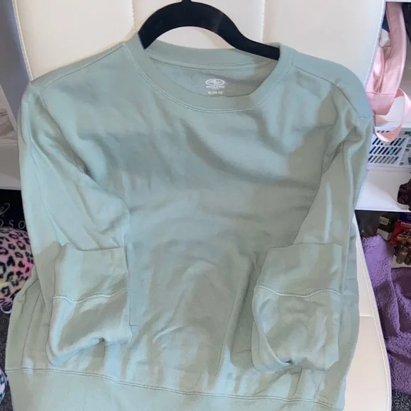 Athletic Works Boy’s Mint Green Crew Neck Sweater - Picture 1 of 4
